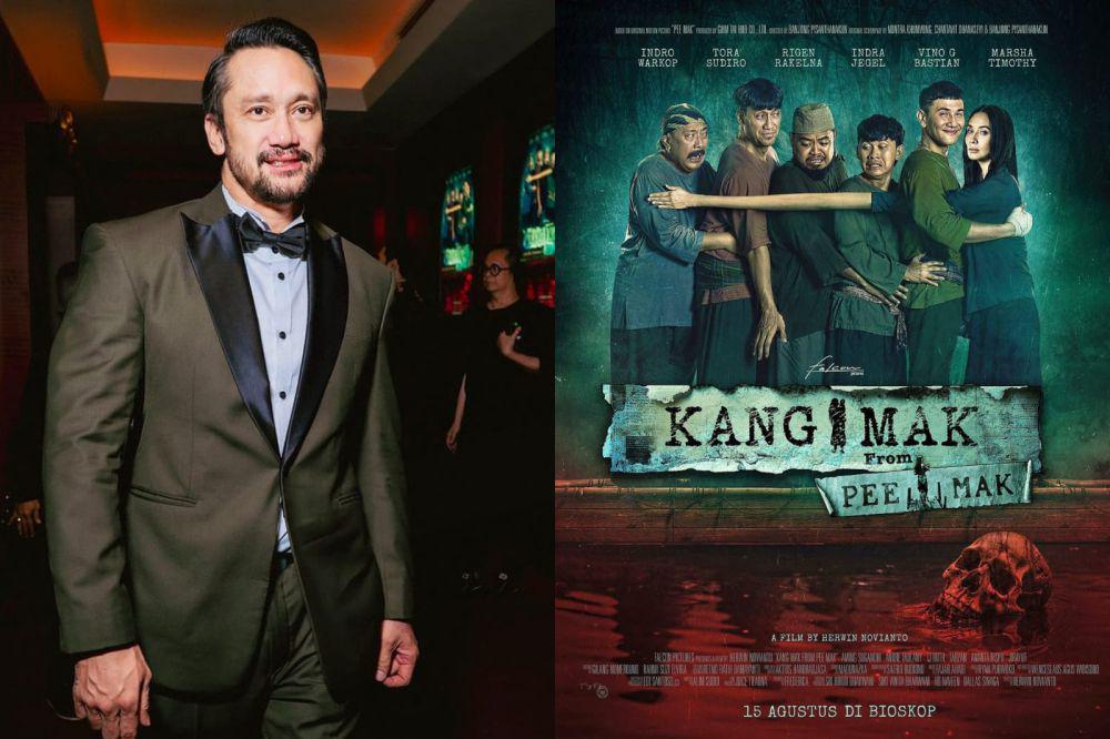 Tora Sudiro dan poster film Kang Mak From Pee Mak (instagram.com/t_orasudi_ro | dok. Falcon Pictures/Kang Mak From Pee Mak)