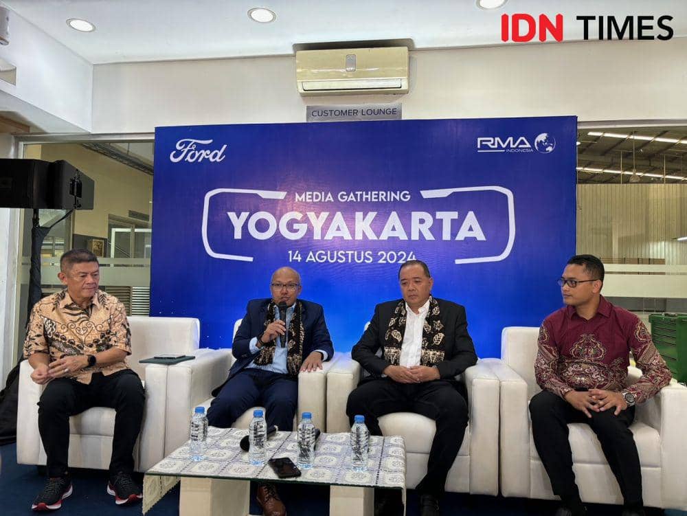 Jumpa pers Peresmian Dealer Ford 3S Yogyakarta, di Jalan Cupuwatu, Rabu (14/8/2024). (IDN Times/Herlambang Jati Kusumo)