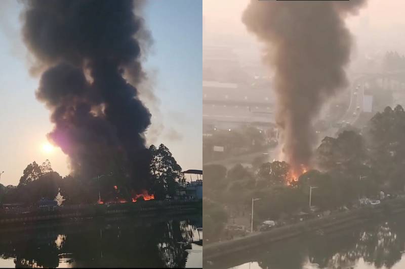 Kebakaran lapak di Penjaringan. (Instagram.com/humasjakfire)