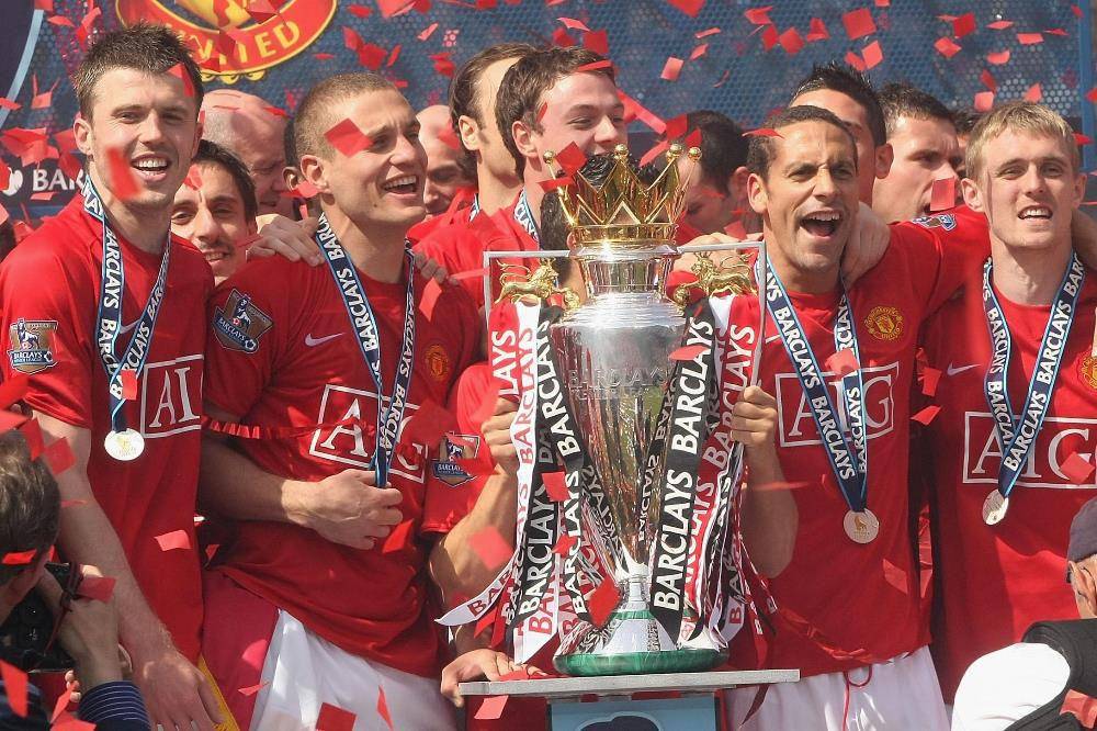 Manchester United merayakan gelar juara EPL 2008/2009. (premierleague.com)