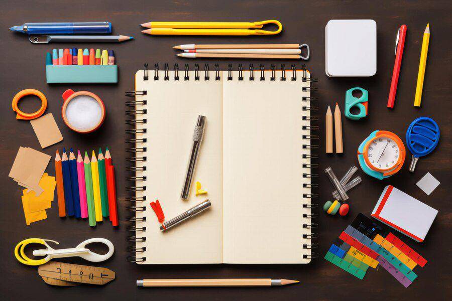 Ilustrasi alat tulis (freepik.com/MUS_GRAPHIC_)