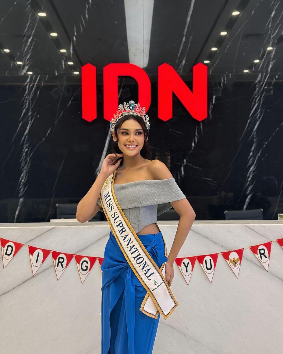 Potret Kunjungan Miss Supranational 2024 Harashta Haifa Zahra 2023 ke IDN Times (Instagram.com/officialputeriindonesia)