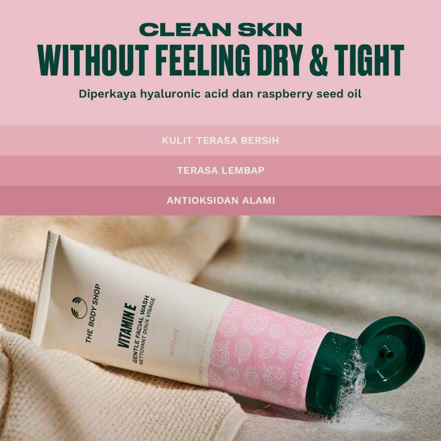The Body Shop Vitamin E Gentle Facial Wash (tokopedia.com/The Body Shop Indonesia)
