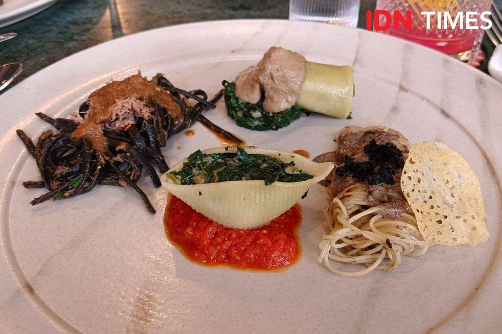 Salah satu olahan dari pasta Rustichella d'Abruzzo di Milano (IDN Times/Ayu Afria)