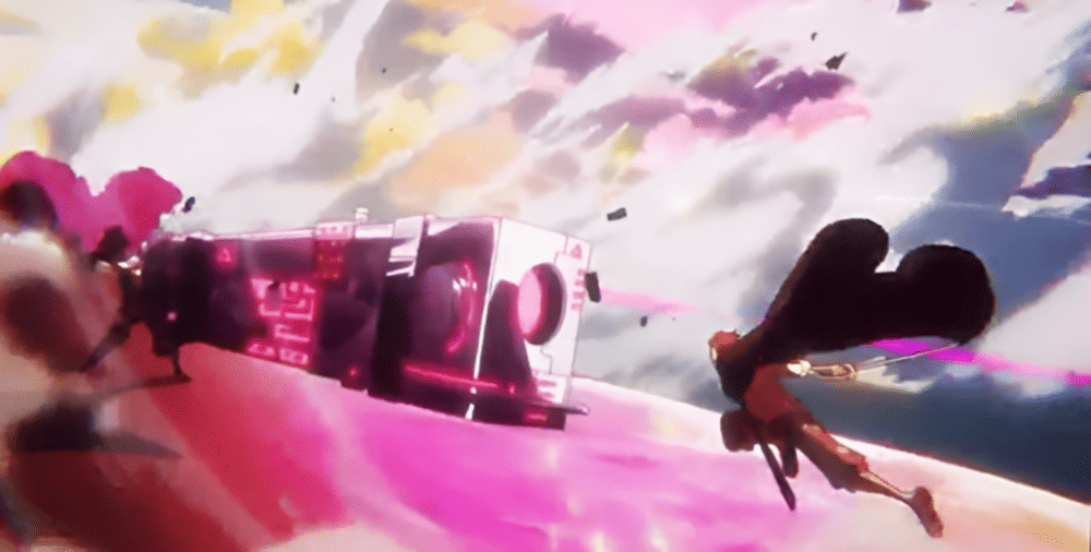 Serangan Kamusari Akagami Shanks menggunakan Haoshoku haki (dok.iq.com/onepiece)