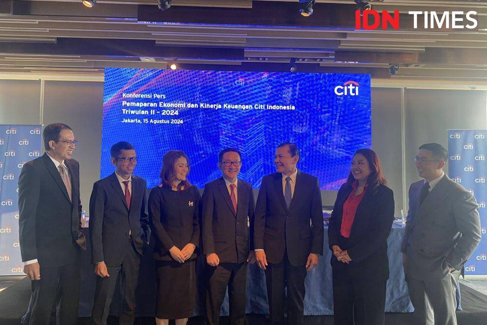 Konferensi pers kinerja kuartal II-2024 Citibank Indonesia, Kamis (15/8/2024). (IDN Times/Vadhia Lidyana)