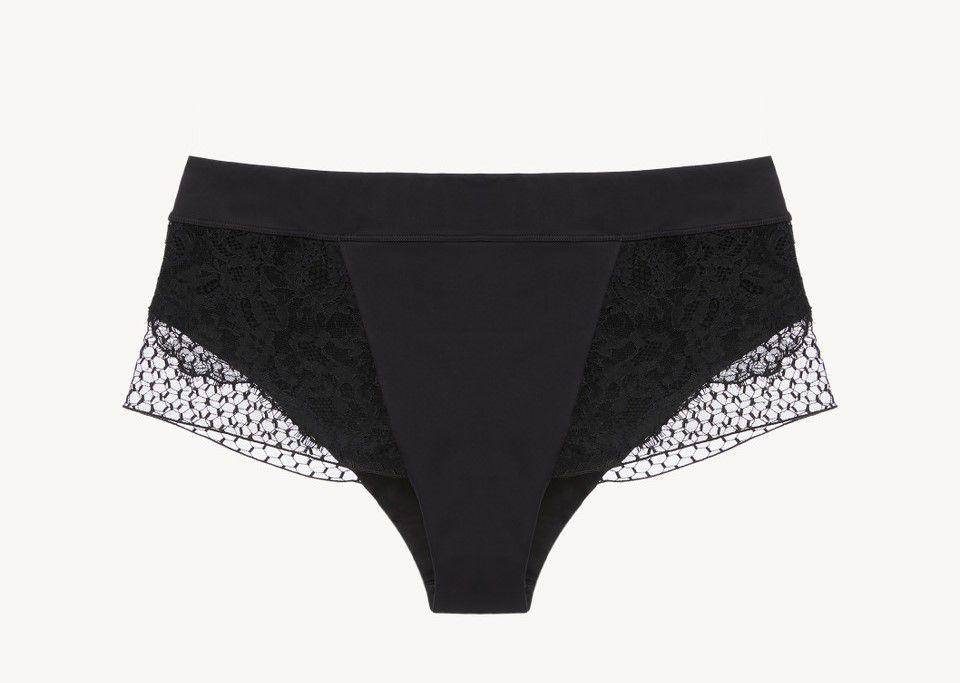 High-Waisted Brief with Leavers Lace (global.laperla.com)