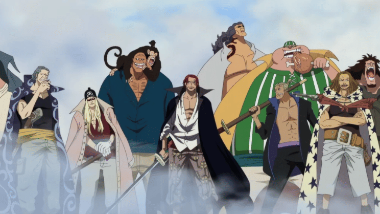 Pasukan terkuat Bajak Laut Rambut Merah tiba di Marineford (onepiece.fandom.com)