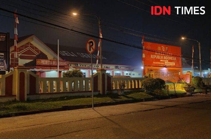 Kondisi Polresta Deli Serdang pada pukul 23.30 WIB (IDN Times/Eko Agus Herianto)