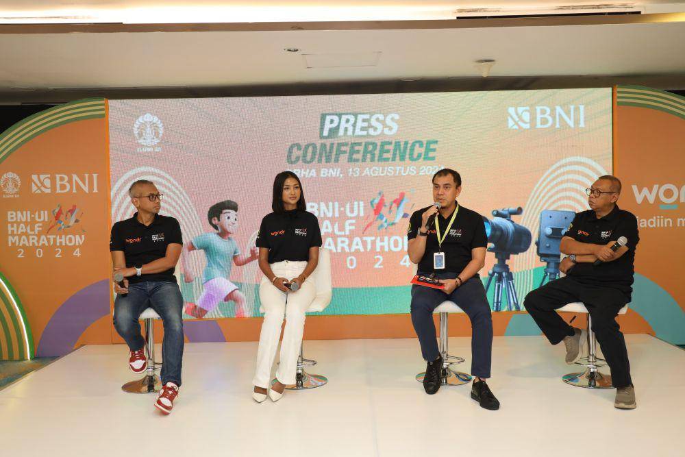 Konferensi Pers BNI-UI Half Marathon 2024. (Dok/Istimewa).