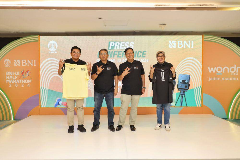 Konferensi Pers BNI-UI Half Marathon 2024. (Dok/Istimewa).