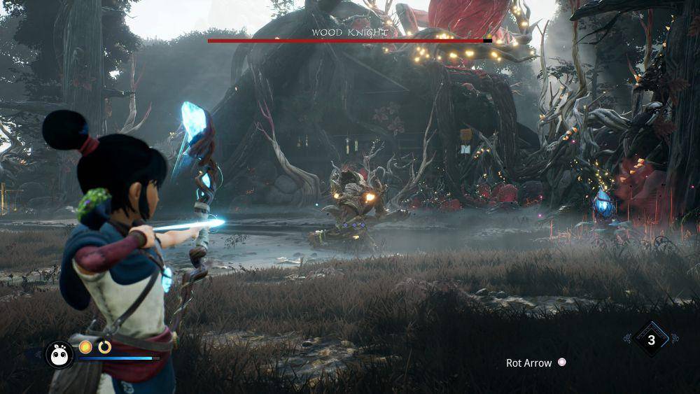 gameplay Kena yang menantang saat melawan boss (dok. Ember Lab/Kena: Bridge of Spirits)