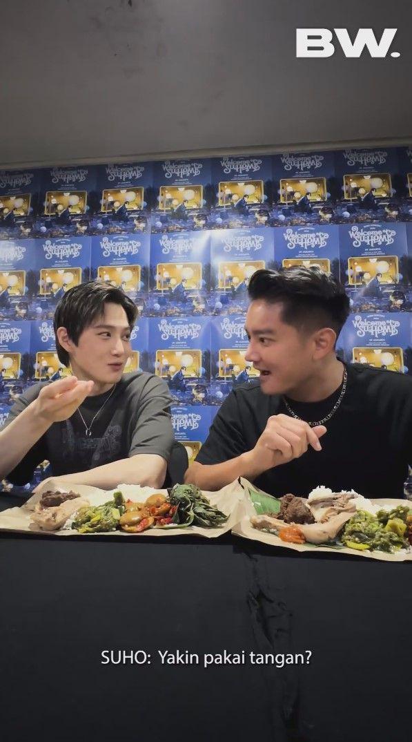 potret Boy William makan nasi Padang bareng Suho EXO (instagram.com/boywilliam17)