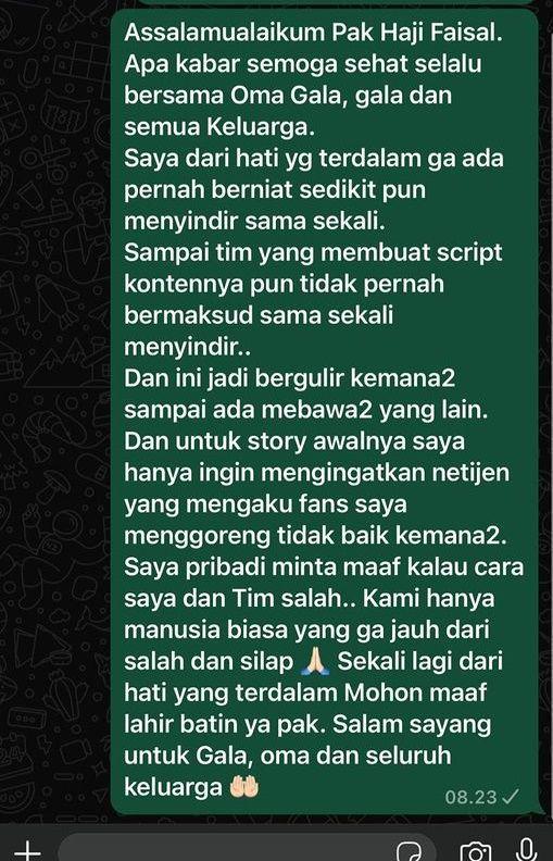 Atta Halilintar minta maaf ke keluarga Fuji (instagram.com/attahalilintar)