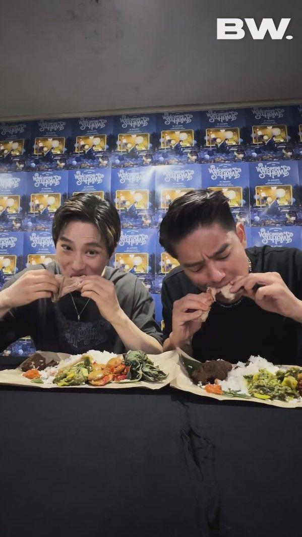 potret Boy William makan nasi Padang bareng Suho EXO (instagram.com/boywilliam17)