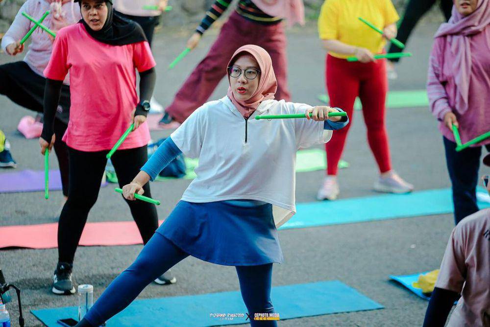 Kelas Pound Fit di Pound Friend Jatim. (instagram.com/poundfriendjatim)