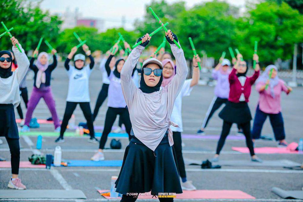 Kelas Pound Fit di Pound Friend Jatim. (instagram.com/poundfriendjatim)
