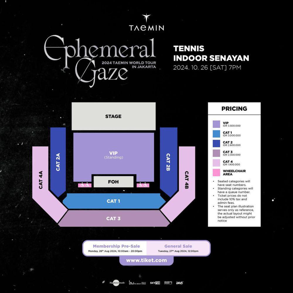 harga tiket konser Taemin SHINee 2024 di Jakarta (instagram.com/ime_indonesia)