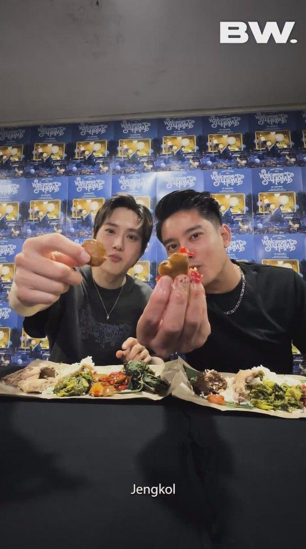 potret Boy William makan nasi Padang bareng Suho EXO (instagram.com/boywilliam17)