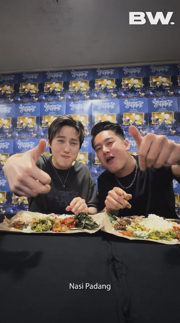potret Boy William makan nasi Padang bareng Suho EXO (instagram.com/boywilliam17)