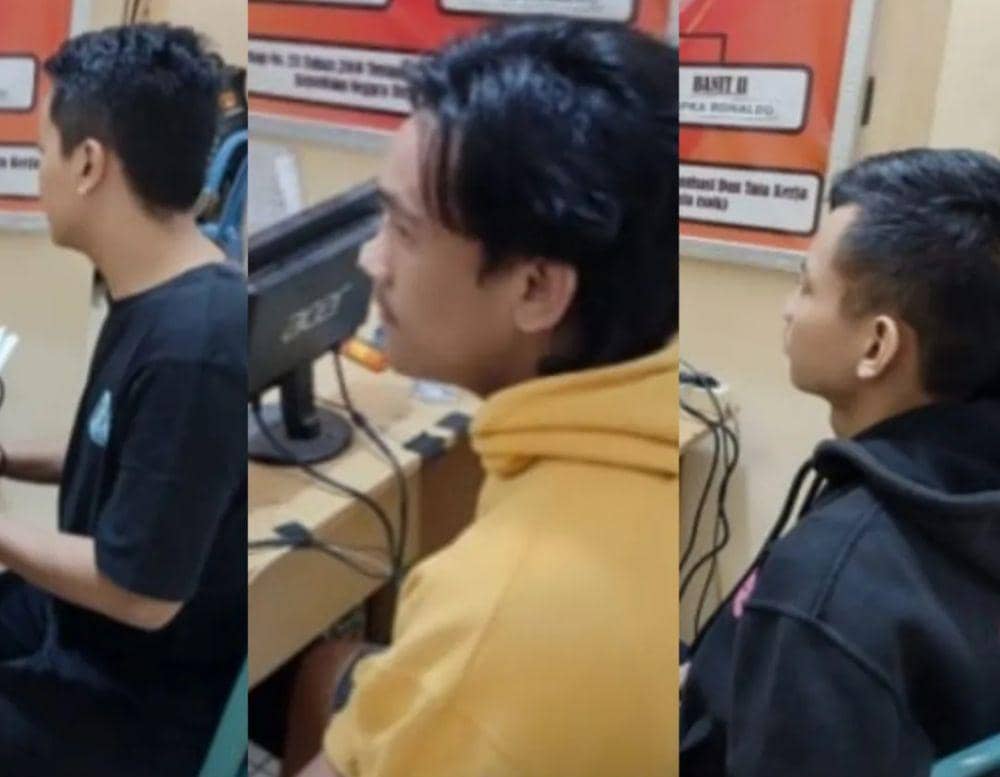 Para pelaku tindak pidana penganiayaan dan penyekapan terhadap korban Fajar Maulana. (Dok. Polres Lampung Utara).