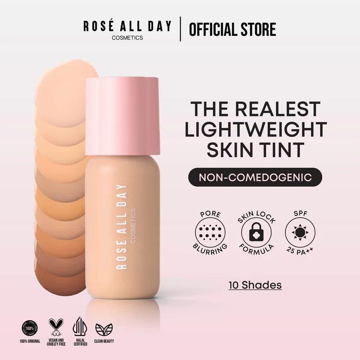produk Rosé All Day Cosmetics The Realest Lightweight Skin Tint (roseallday.co/products)