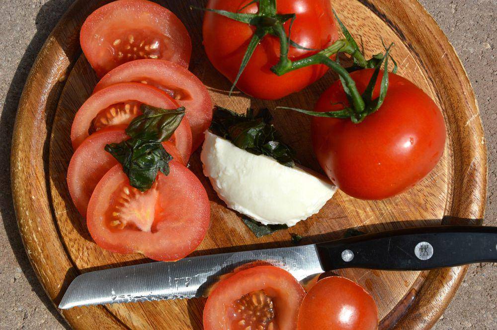 ilustrasi keju mozarella dan tomat kering (pixabay.com/Peggychoucair)