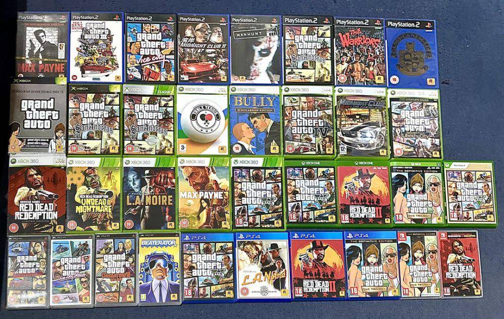 potret koleksi kaset game edisi Rockstar (reddit.com/user/LynchMaleIdeal)