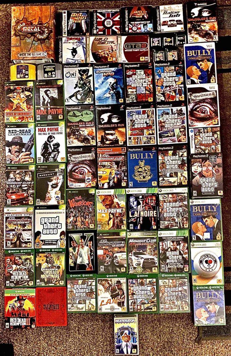 potret koleksi kaset game edisi Rockstar (reddit.com/user/Caseman550)