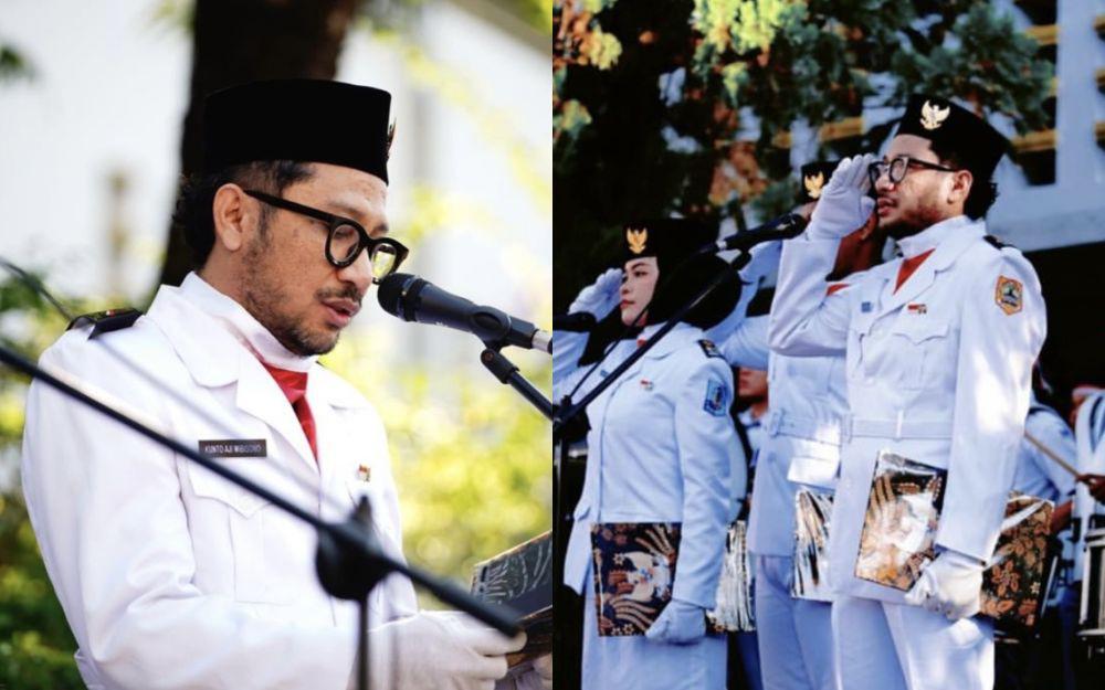 7 Momen Kunto Aji Jadi Petugas Upacara HUT ke-79 RI di SMAN 1 Semarang