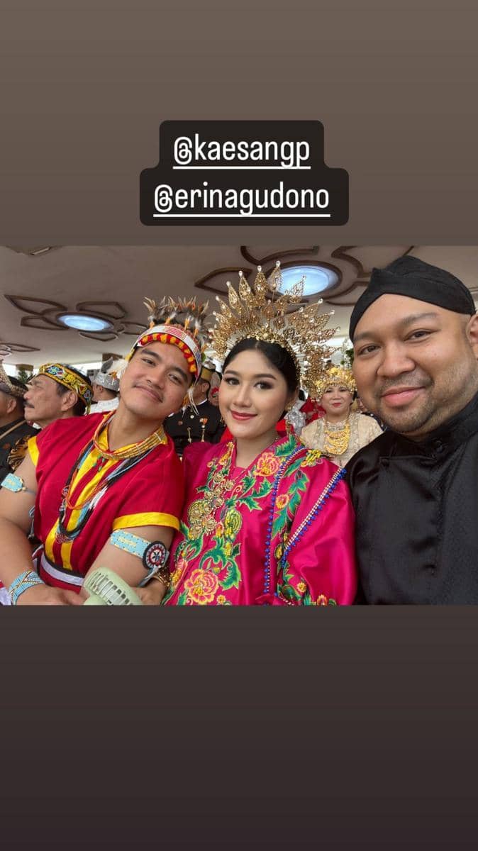 potret Erina Gudono dan suami upacara di IKN (instagram.com/ragowo.hediprasetyo)