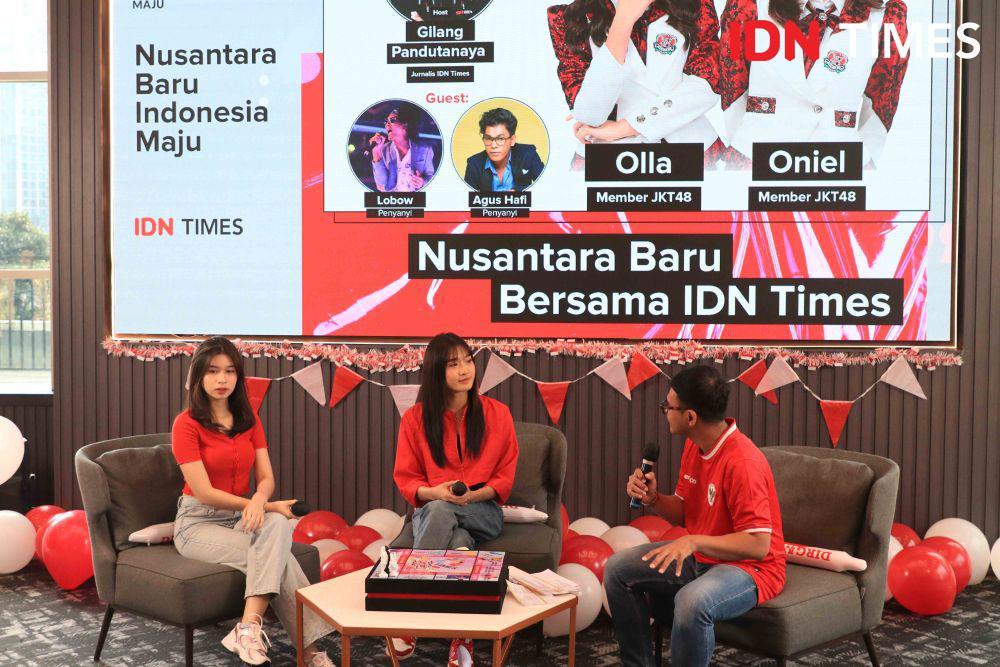 Potret Seru IDN Times Nobar Upacara HUT RI dengan JKT48 dan Lobow