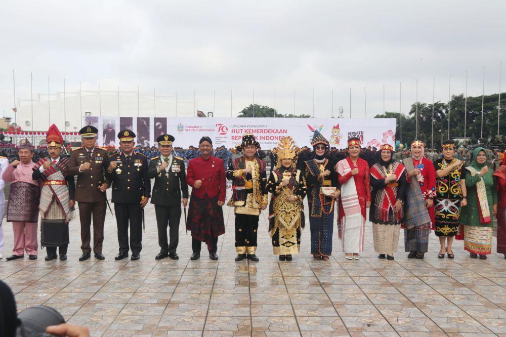 Upacara pengibaran bendera merah putih di Sumatra Utara (dok.Pemprov Sumut)