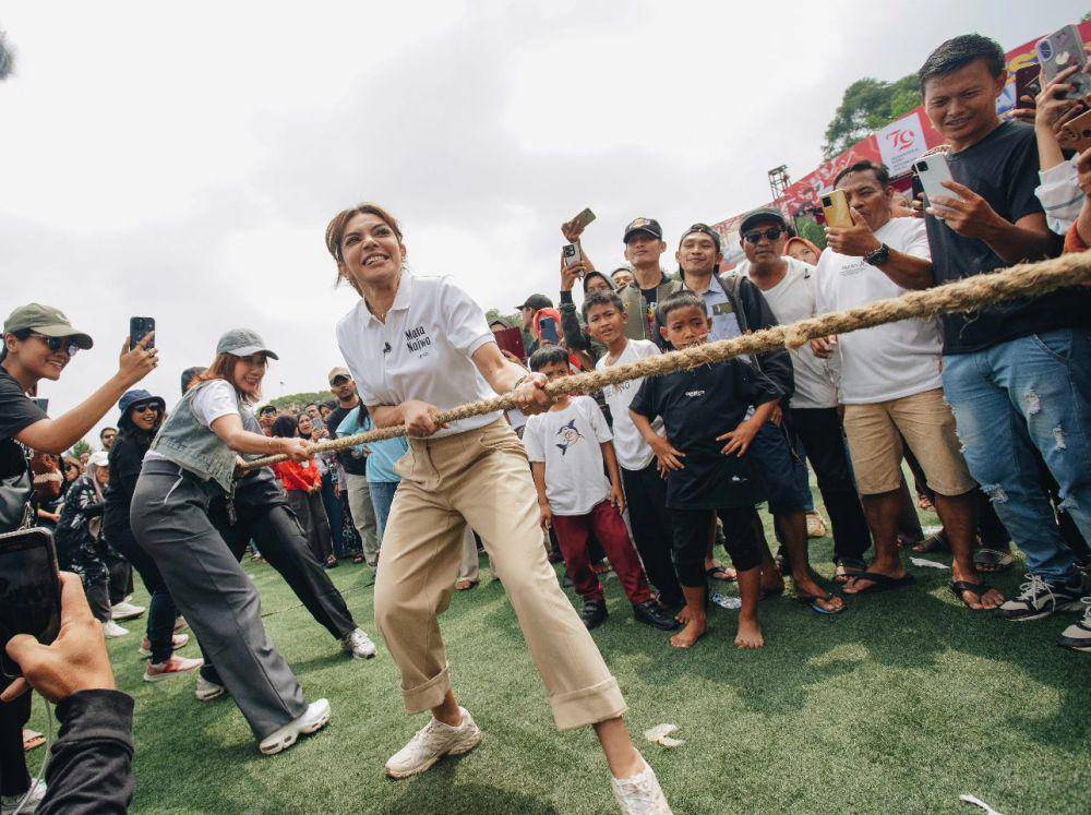 potret Najwa Shihab ikut lomba Agustusan (instagram.com/najwashihab)