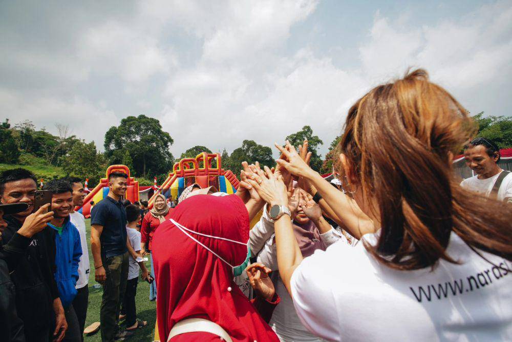 potret Najwa Shihab ikut lomba Agustusan (instagram.com/najwashihab)