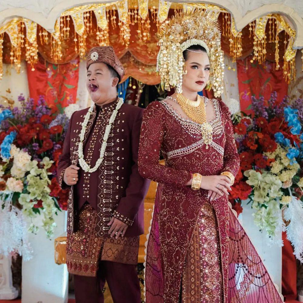 Resepsi pernikahan Dustin Tiffani dan Ditha Amalia. (Story Machine Photo via Instagram.com/luck_ideaproject)