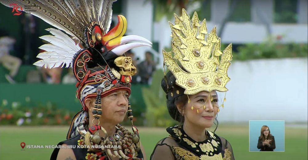 Busana Adat Terbaik saat Upacara HUT ke-79 RI di IKN. (youtube.com/IDN Times)