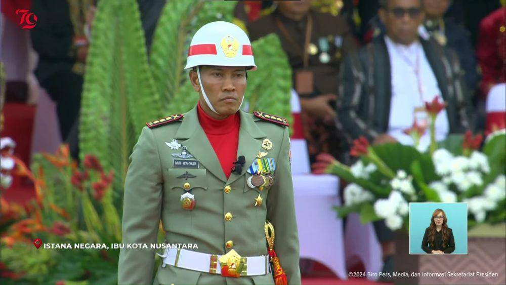 Upacara perayaan HUT ke-79 RI di Istana Garuda pada Sabtu (17/8/2024). (YouTube.com/Sekretariat Presiden)