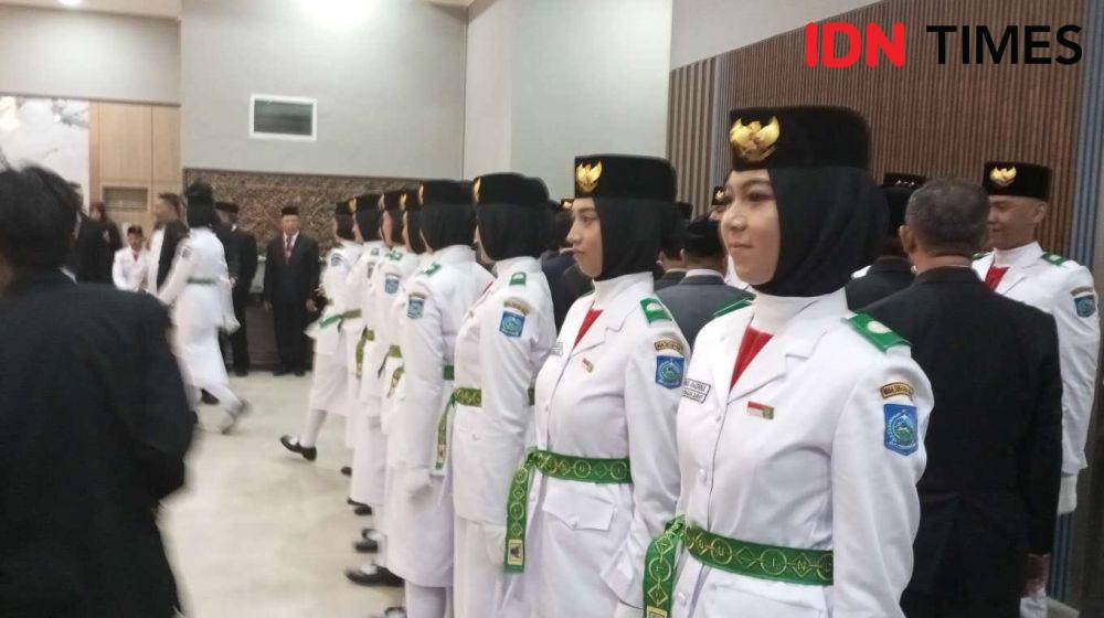 Paskibra NTB pada HUT ke-79 RI. (IDN Times/Muhammad Nasir)