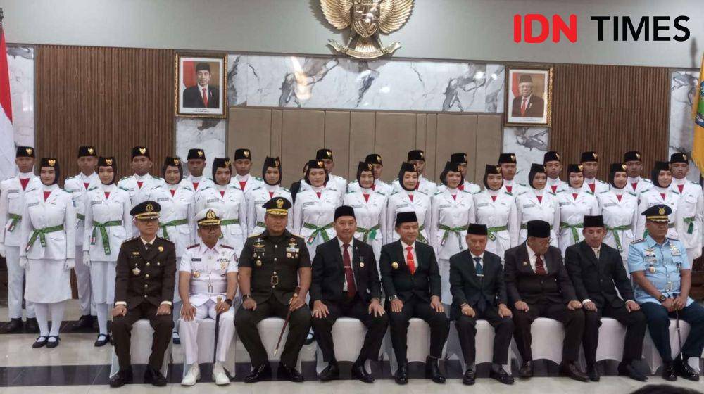 Paskibra NTB pada HUT ke-79 RI. (IDN Times/Muhammad Nasir)