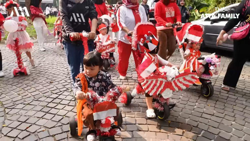 potret anak artis lomba sepeda hias (youtube.com/attahalilintar)