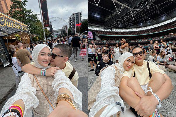 7 Potret Citra Kirana dan Rezky Nonton Taylor Swift di London