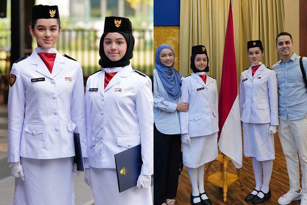 7 Potret Dua Putri Rionaldo Stockhorst Jadi Paskibra, Bikin Bangga