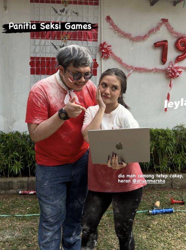 potret Marsha Aruan jadi panitia lomba 17 Agustus (instagram.com/aruanmarsha)