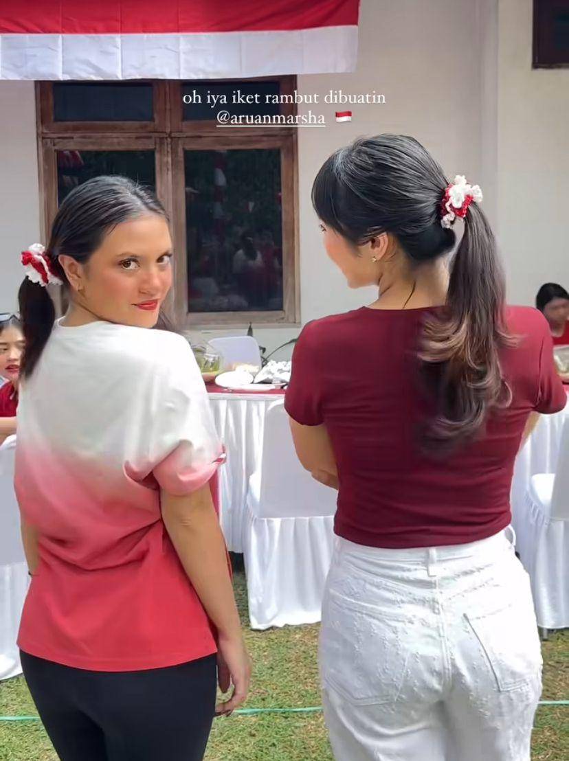 potret Marsha Aruan jadi panitia lomba 17 Agustus (instagram.com/aruanmarsha)