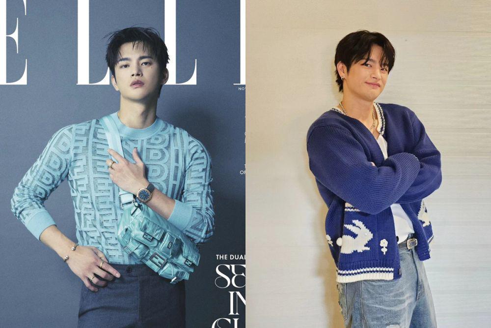 7 Inspirasi Outfit Nuansa Biru ala Seo In Guk, Segar dan Maskulin!