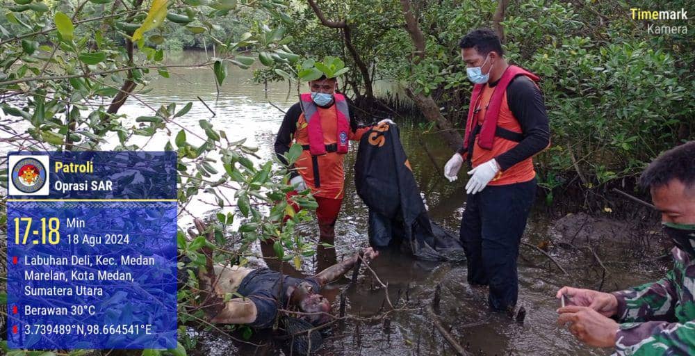 Nelayan Temukan Mayat Menyangkut di Akar Bakau Labuhan Deli