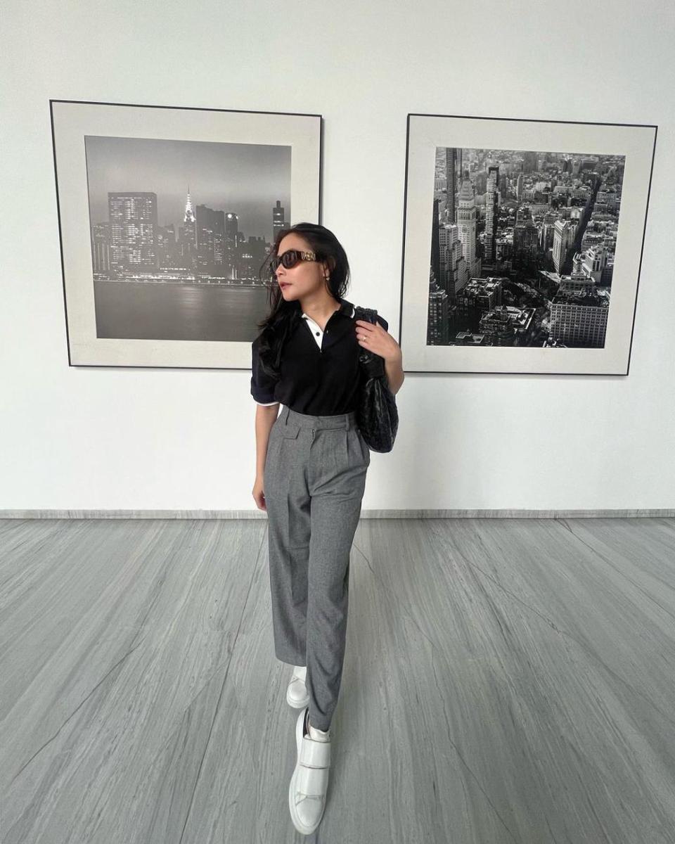 ide outfit berkerah buat kuliah ala Prilly Latuconsina (instagram.com/prillylatuconsina96)