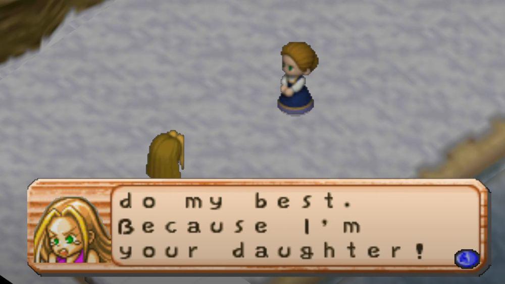 Perpisahan mengharukan Karen dan Sasha. (dok. Natsume Inc./Harvest Moon 64)