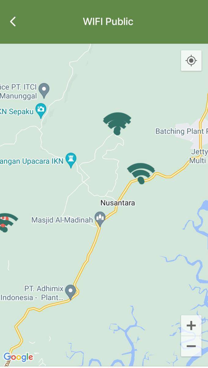 Menu Wi-Fi Nusantara di sekitar wilayah IKN (play.google.com)